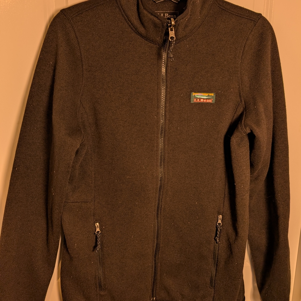 L.L. Bean Black Zip Up Fleece